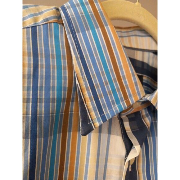 Bullock And Jones Mens Striped Button‎ Down Long Sleeve Shirt Size M - Picture 3 of 11